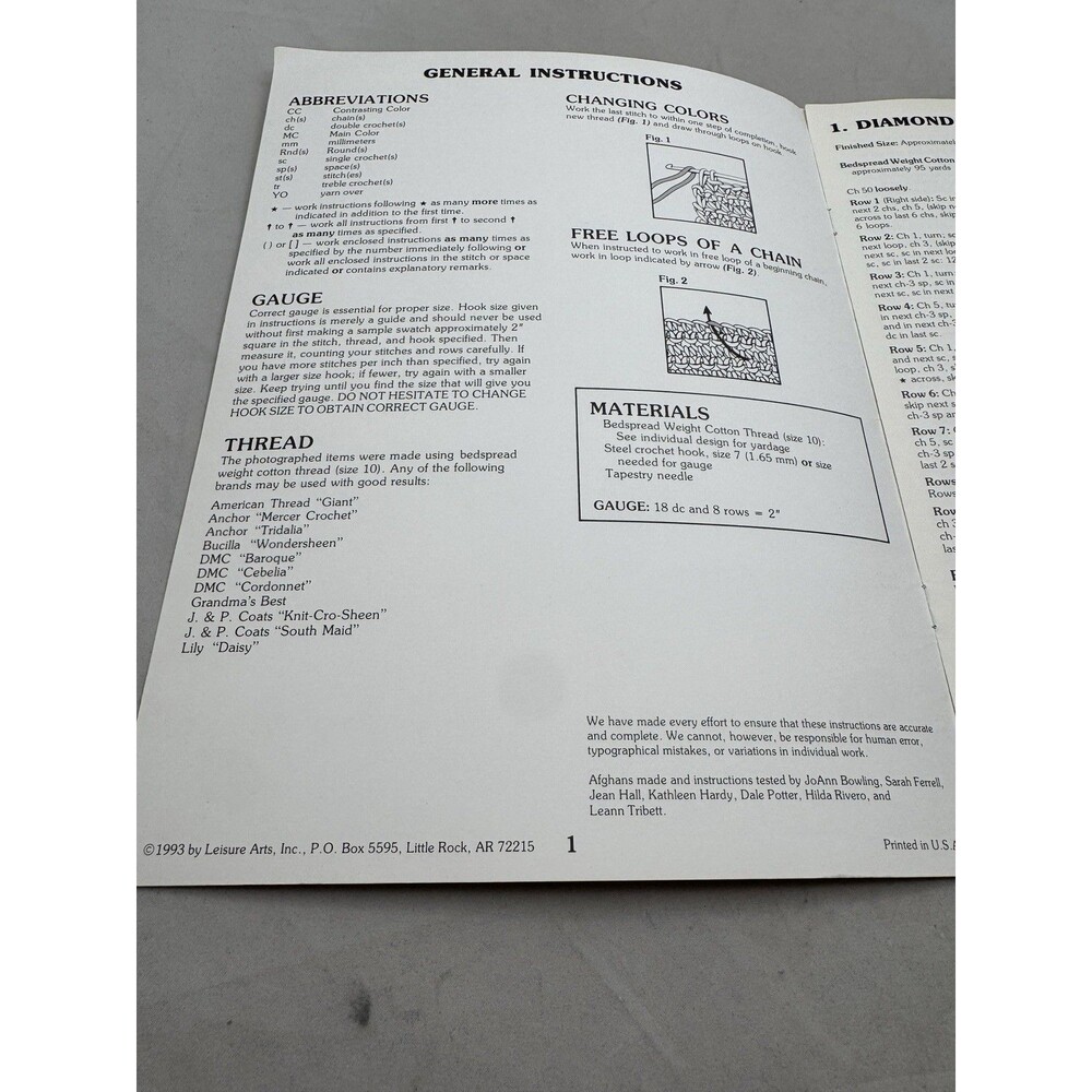 More Mini Afghans Crochet Leisure Arts Crochet Pattern Leaflet 2466 Dianne Bee - Picture 3 of 3